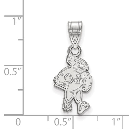 10K Weißgold Logoart Iowa State University Cardinal Mittel Anhänger