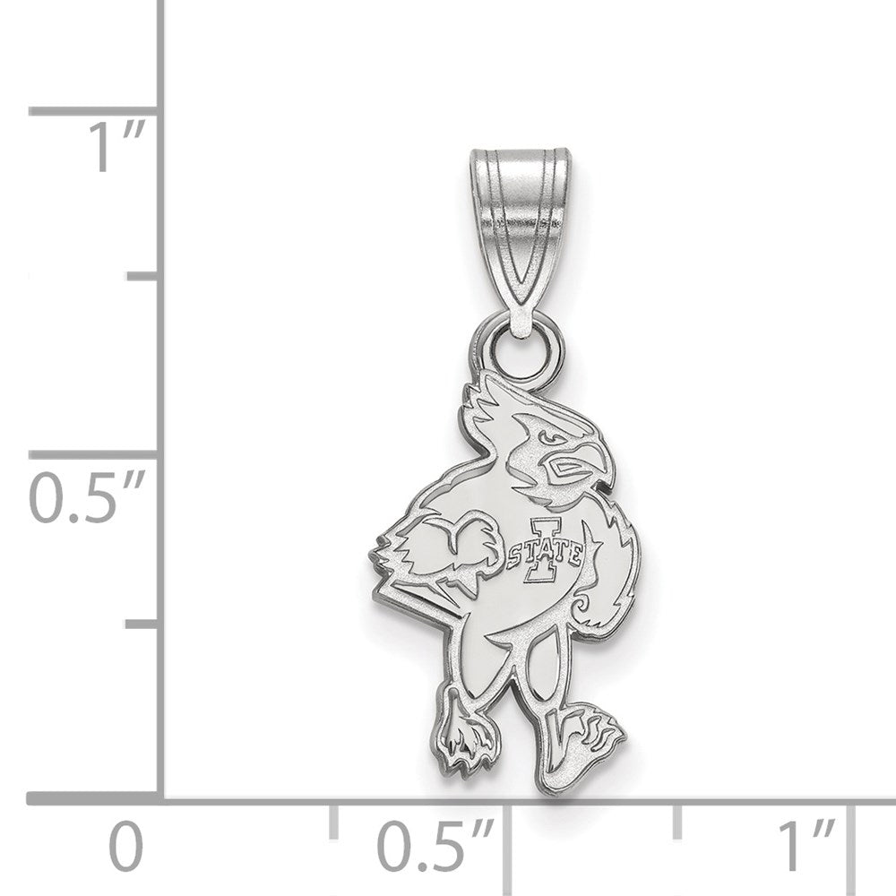 Sterlingsilber Rhodiniert Logoart Iowa State University Cardinal Mittel Anhänger