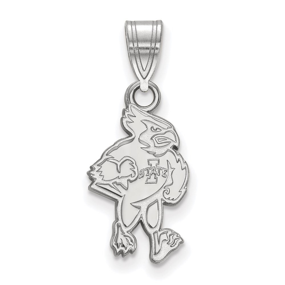 Sterlingsilber Rhodiniert Logoart Iowa State University Cardinal Mittel Anhänger