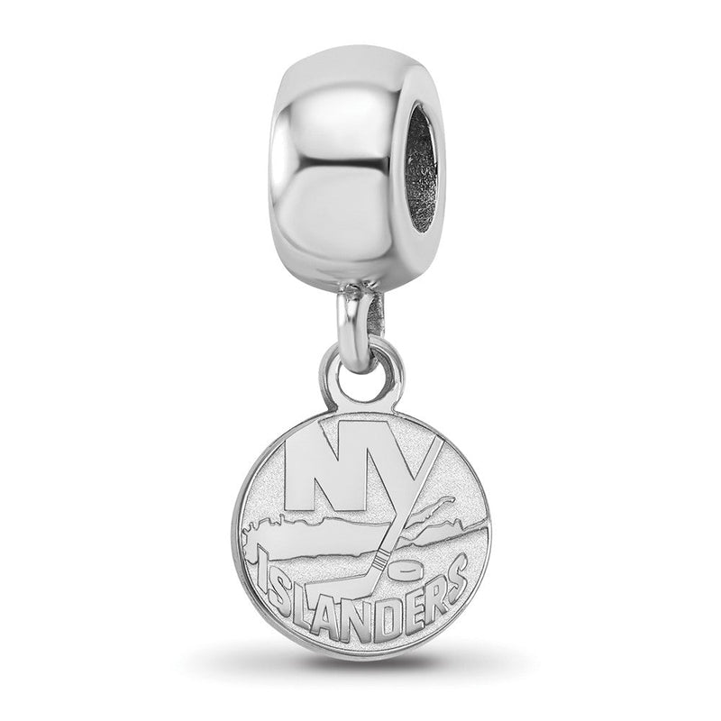 Sterlingsilber Rhodiniert Nhl Logoart New York Islanders Xs Hängend Perle