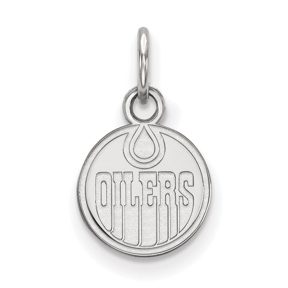 Sterlingsilber Rhodiniert Nhl Logoart Edmonton Oilers Extra Klein Anhänger
