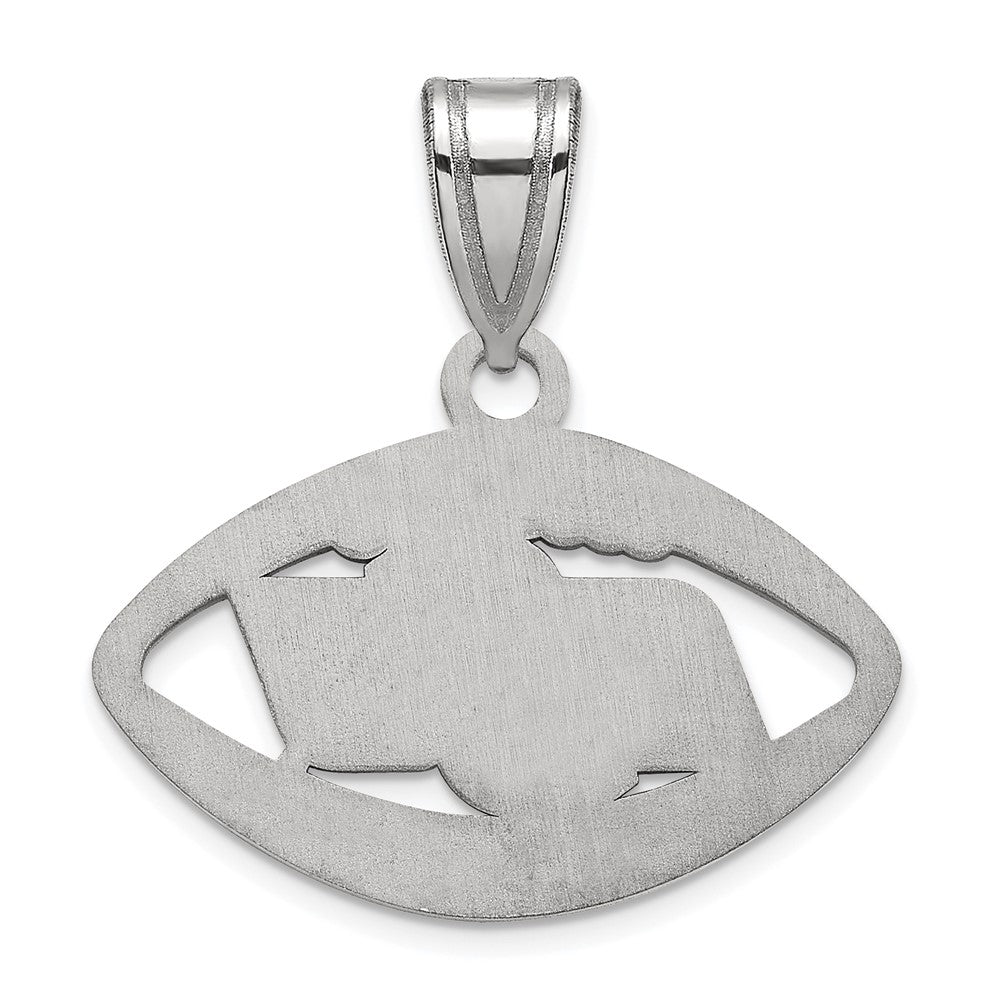 Sterlingsilber Rhodiniert Logoart Oklahoma State University O S U Football Anhänger