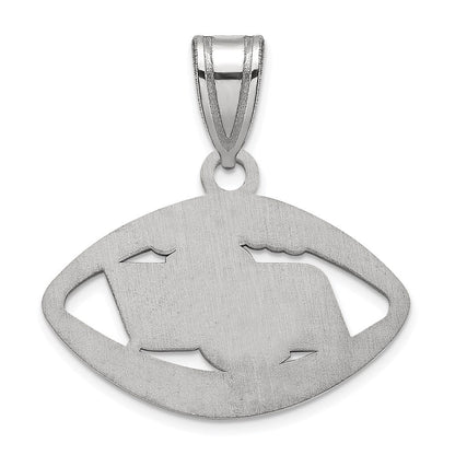 Sterlingsilber Rhodiniert Logoart Oklahoma State University O S U Football Anhänger