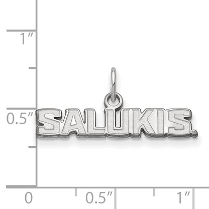 Sterlingsilber Rhodiniert Logoart Southern Illinois University Salukis Extra Klein Anhänger