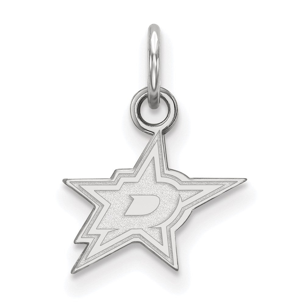 Sterlingsilber Rhodiniert Nhl Logoart Dallas Sterne Extra Klein Anhänger