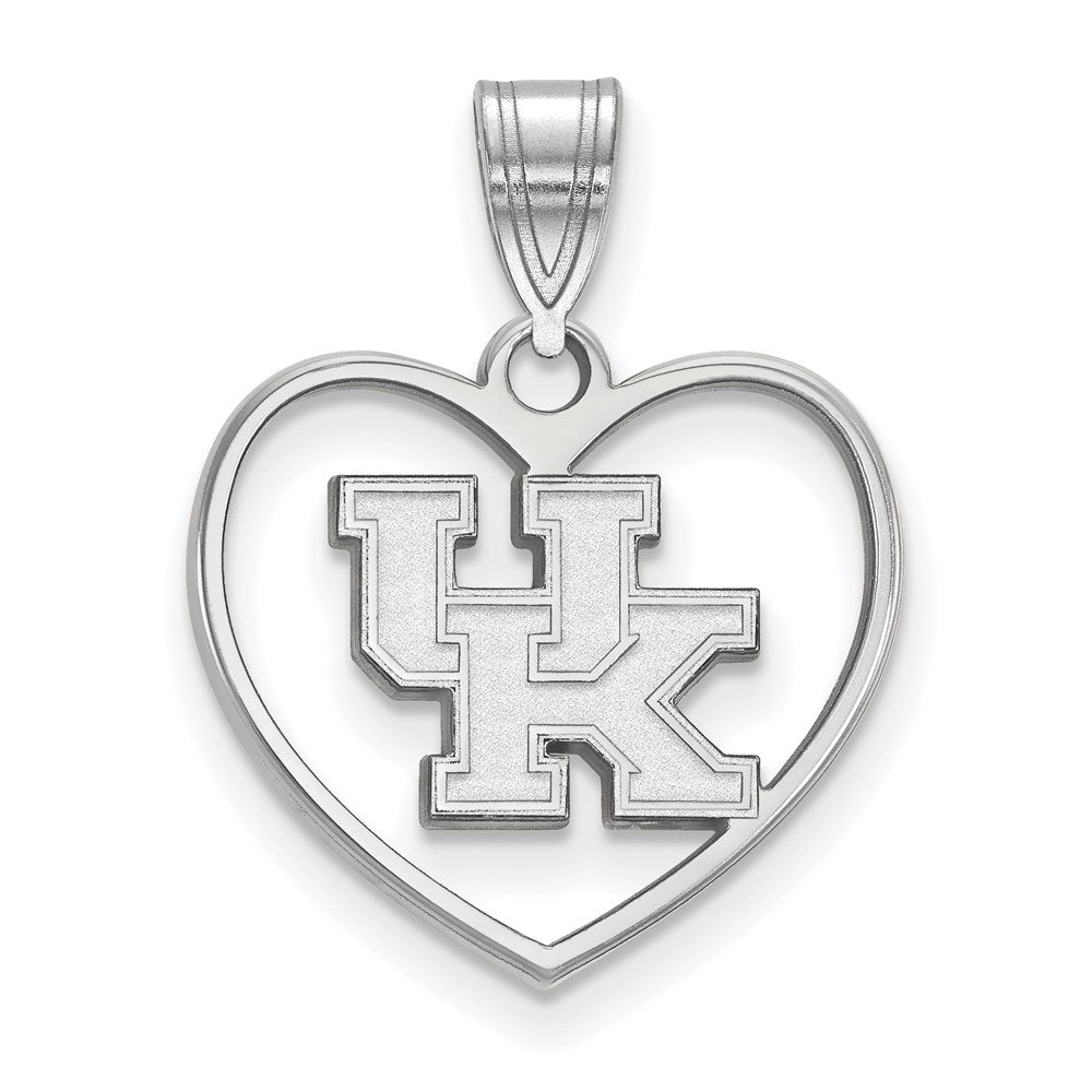 Sterlingsilber Rhodiniert Logoart University Of Kentucky U K Herz Anhänger