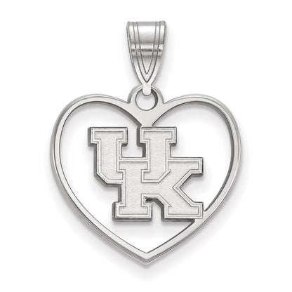 Sterlingsilber Rhodiniert Logoart University Of Kentucky U K Herz Anhänger