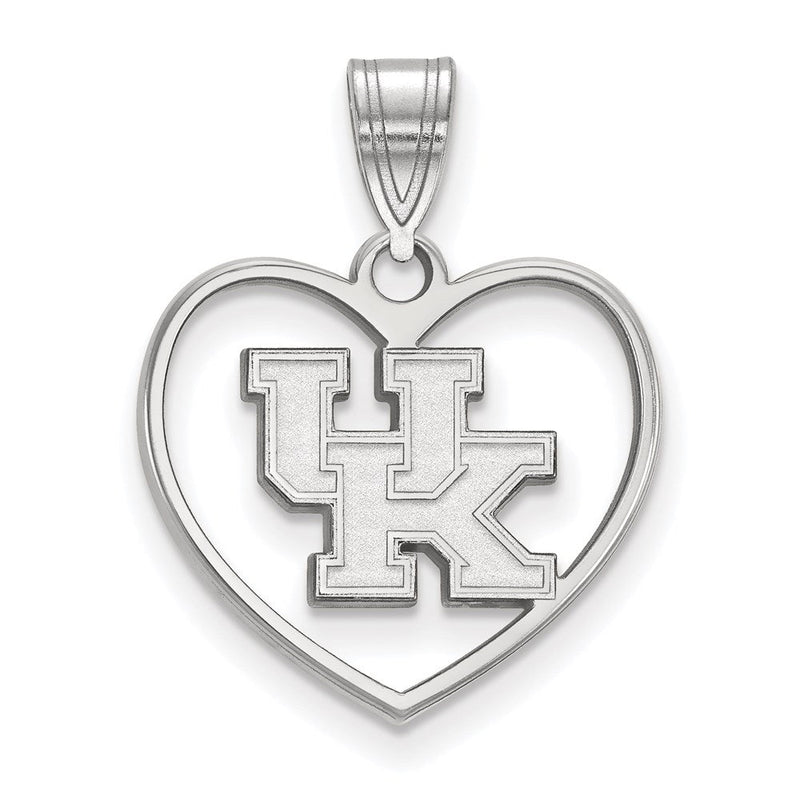Sterlingsilber Rhodiniert Logoart University Of Kentucky U K Herz Anhänger