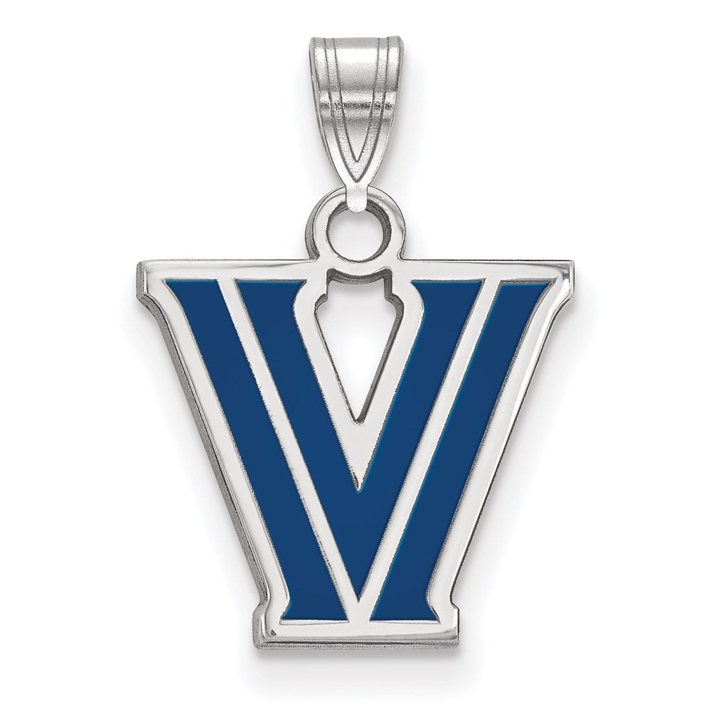 Sterlingsilber Rhodiniert Logoart Villanova University Buchstabe V Klein Emailliert Anhänger