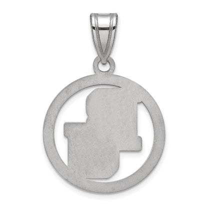 Sterlingsilber Rhodiniert Logoart Baylor University Bears Mittel Kreis Anhänger