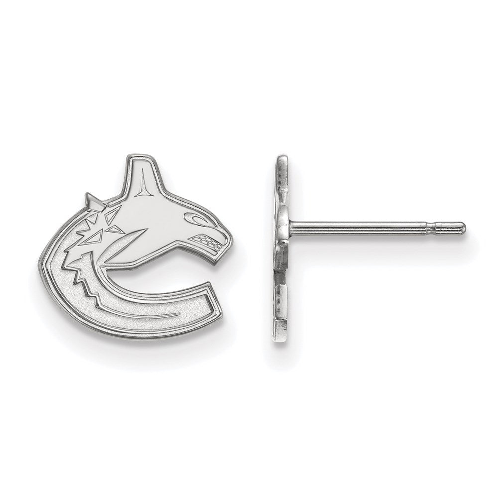 Sterlingsilber Rhodiniert Nhl Logoart Vancouver Canucks Extra Klein Ohrstecker