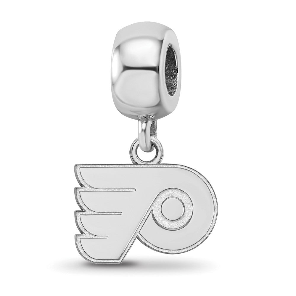 Sterlingsilber Rhodiniert Nhl Logoart Philadelphia Flyers Hängend Perle