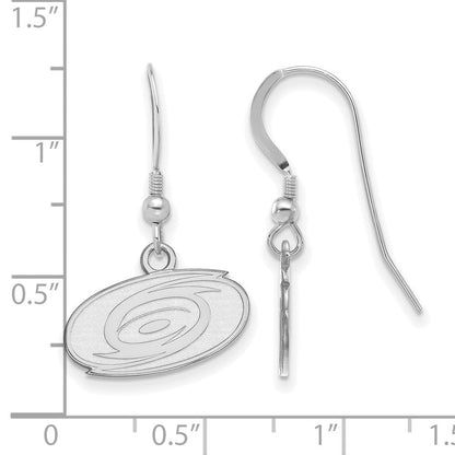Sterlingsilber Rhodiniert Nhl Logoart Carolina Hurricanes Extra Klein Ohrhänger