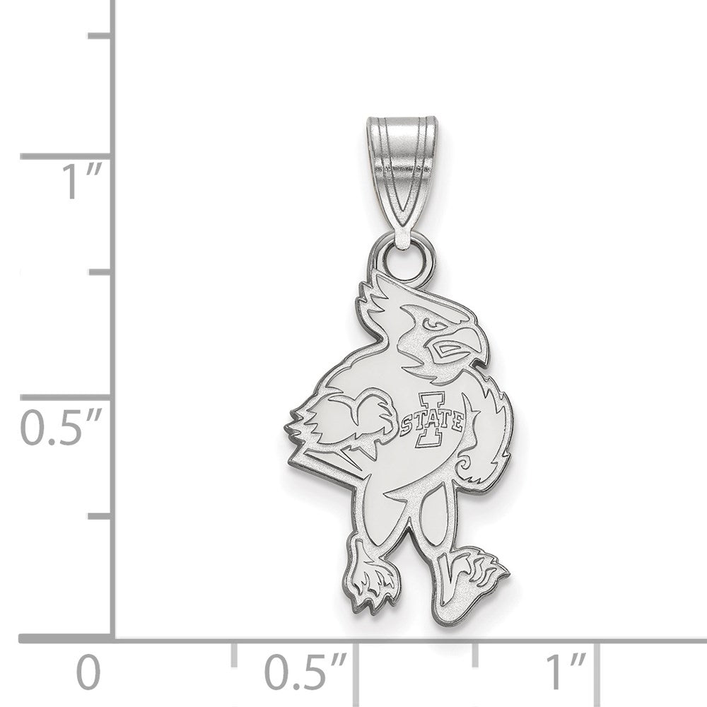 Sterlingsilber Rhodiniert Logoart Iowa State University Cardinal Groß Anhänger