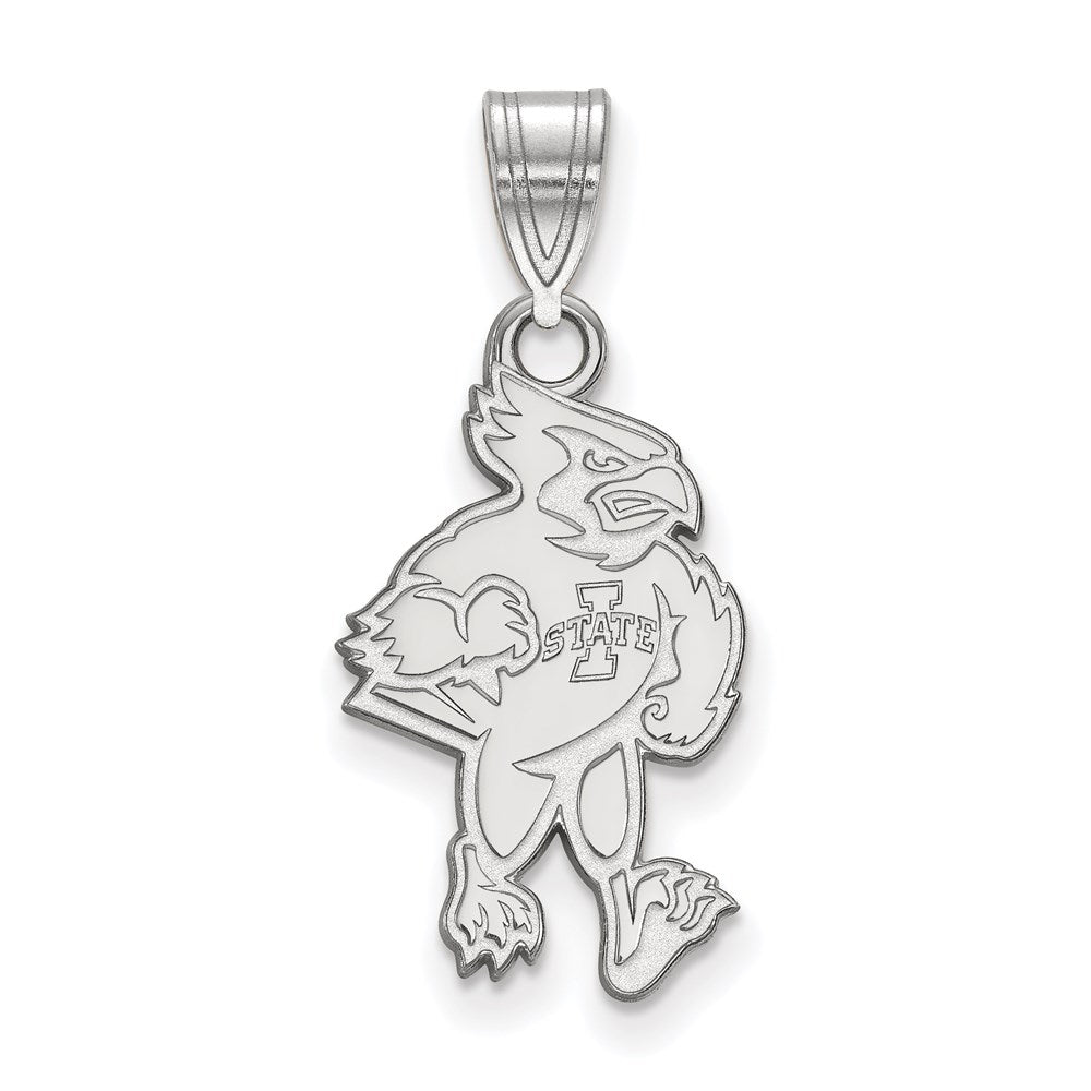 Sterlingsilber Rhodiniert Logoart Iowa State University Cardinal Groß Anhänger