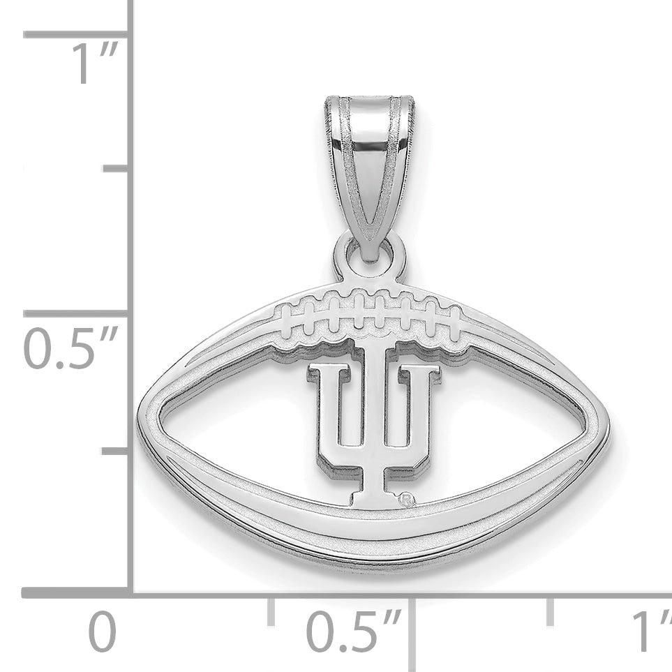 Sterlingsilber Rhodiniert Logoart Indiana University I U Football Anhänger