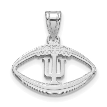 Sterlingsilber Rhodiniert Logoart Indiana University I U Football Anhänger