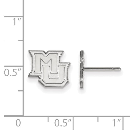 14K Weißgold Logoart Marquette University M U Extra Klein Ohrstecker
