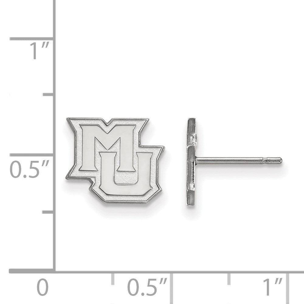 Sterlingsilber Rhodiniert Logoart Marquette University M U Extra Klein Ohrstecker