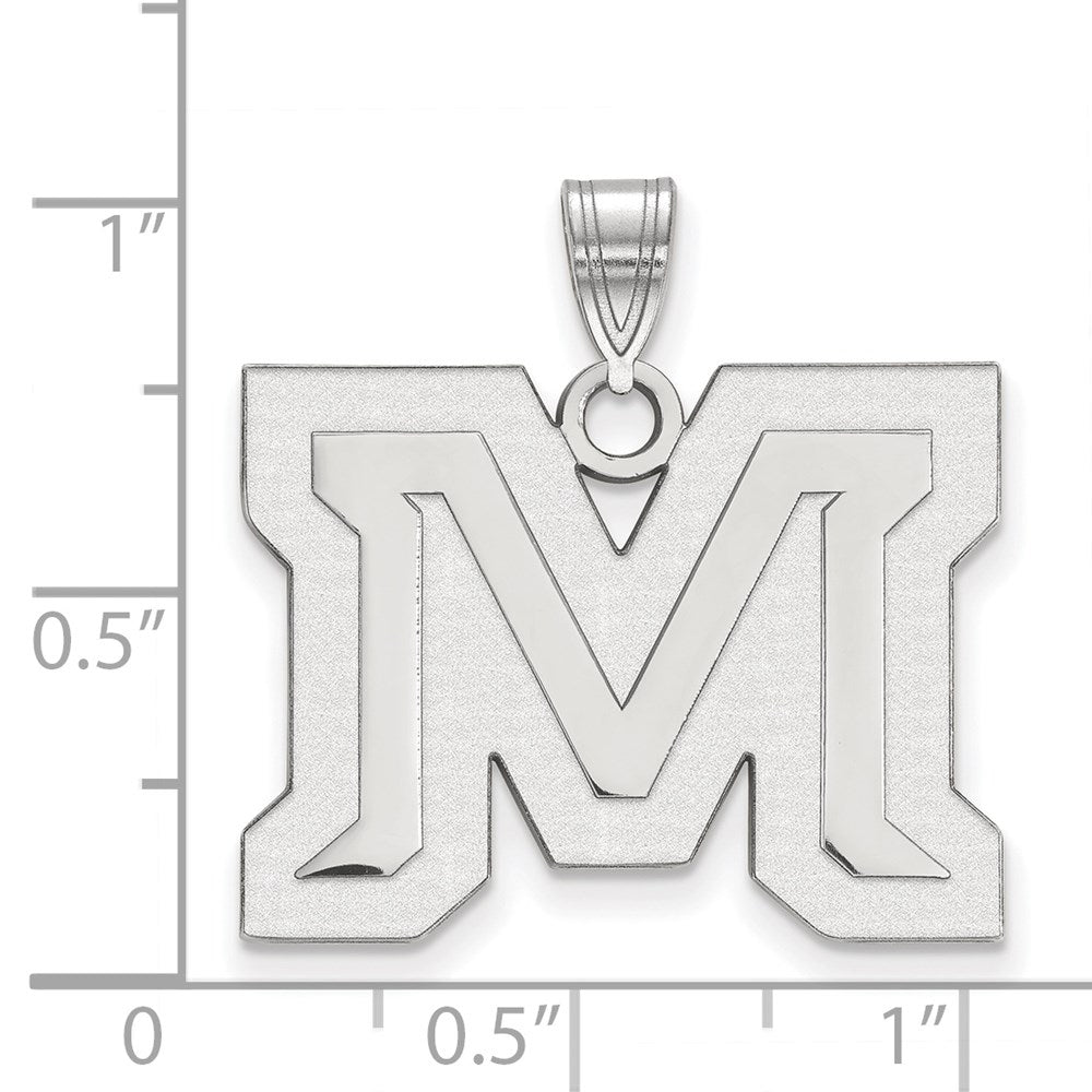 Sterlingsilber Rhodiniert Logoart Montana State University Buchstabe M Groß Anhänger