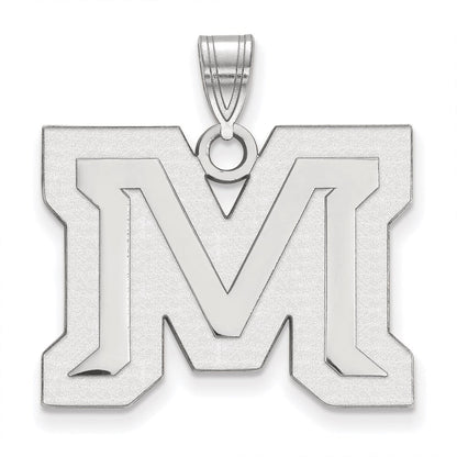 10K Weißgold Logoart Montana State University Buchstabe M Groß Anhänger