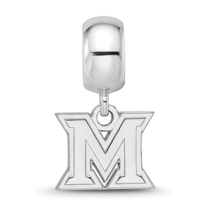 Sterlingsilber Rhodiniert Logoart Miami University Xs Hängend Perle