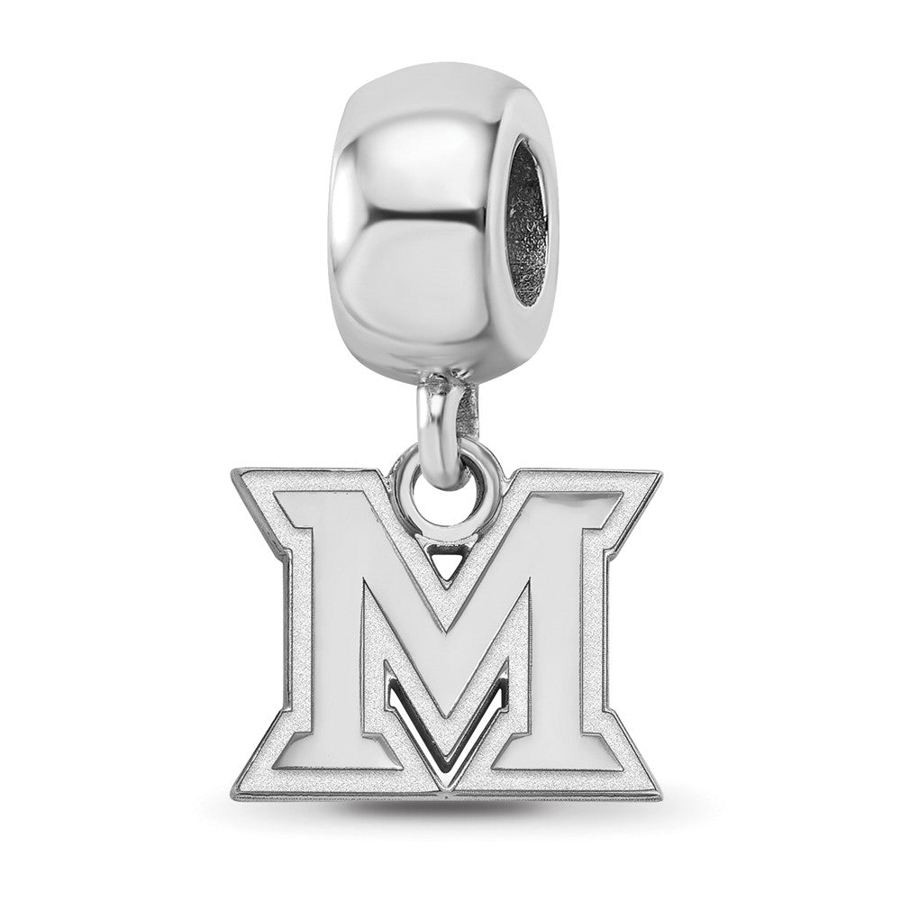 Sterlingsilber Rhodiniert Logoart Miami University Xs Hängend Perle