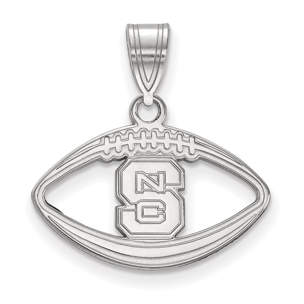 Sterlingsilber Rhodiniert Logoart North Carolina State University N C S Football Anhänger