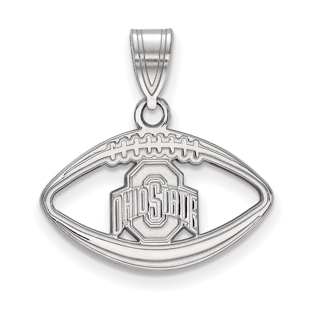 Sterlingsilber Rhodiniert Logoart The Ohio State University Football Anhänger