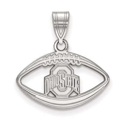 Sterlingsilber Rhodiniert Logoart The Ohio State University Football Anhänger