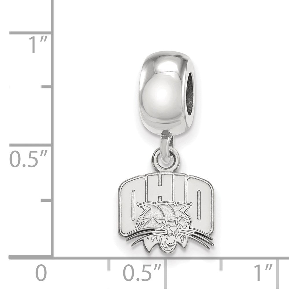 Sterlingsilber Rhodiniert Logoart Ohio University Xs Hängend Perle