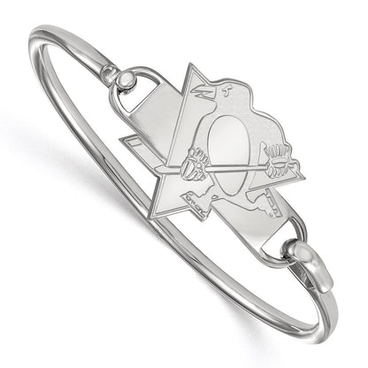Sterlingsilber Rhodiniert Nhl Logoart Pittsburgh Penguins Armreif