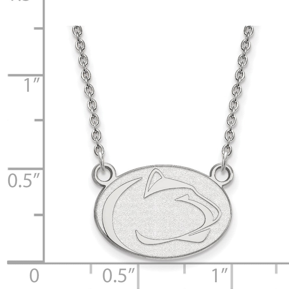 10K Weißgold Logoart Penn State University Löwe Klein Anhänger 18 Zoll Halskette