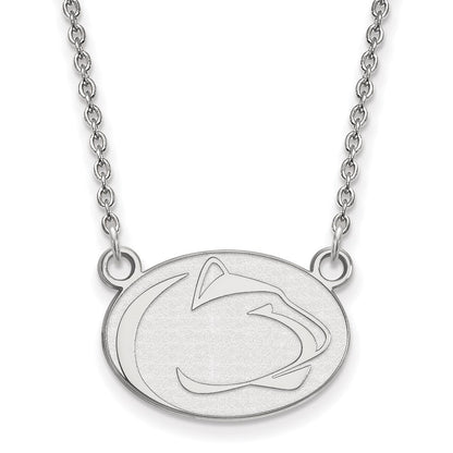 10K Weißgold Logoart Penn State University Löwe Klein Anhänger 18 Zoll Halskette