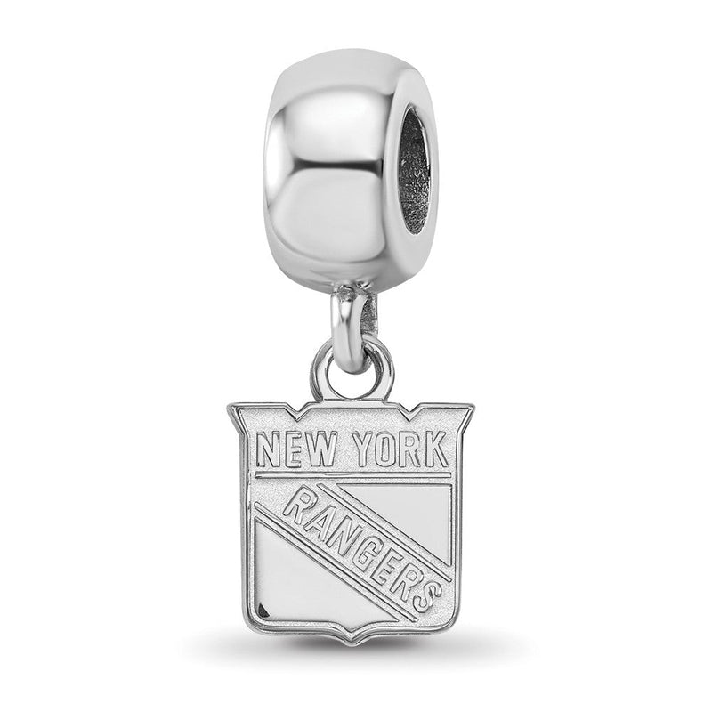 Sterlingsilber Rhodiniert Nhl Logoart New York Rangers Xs Hängend Perle