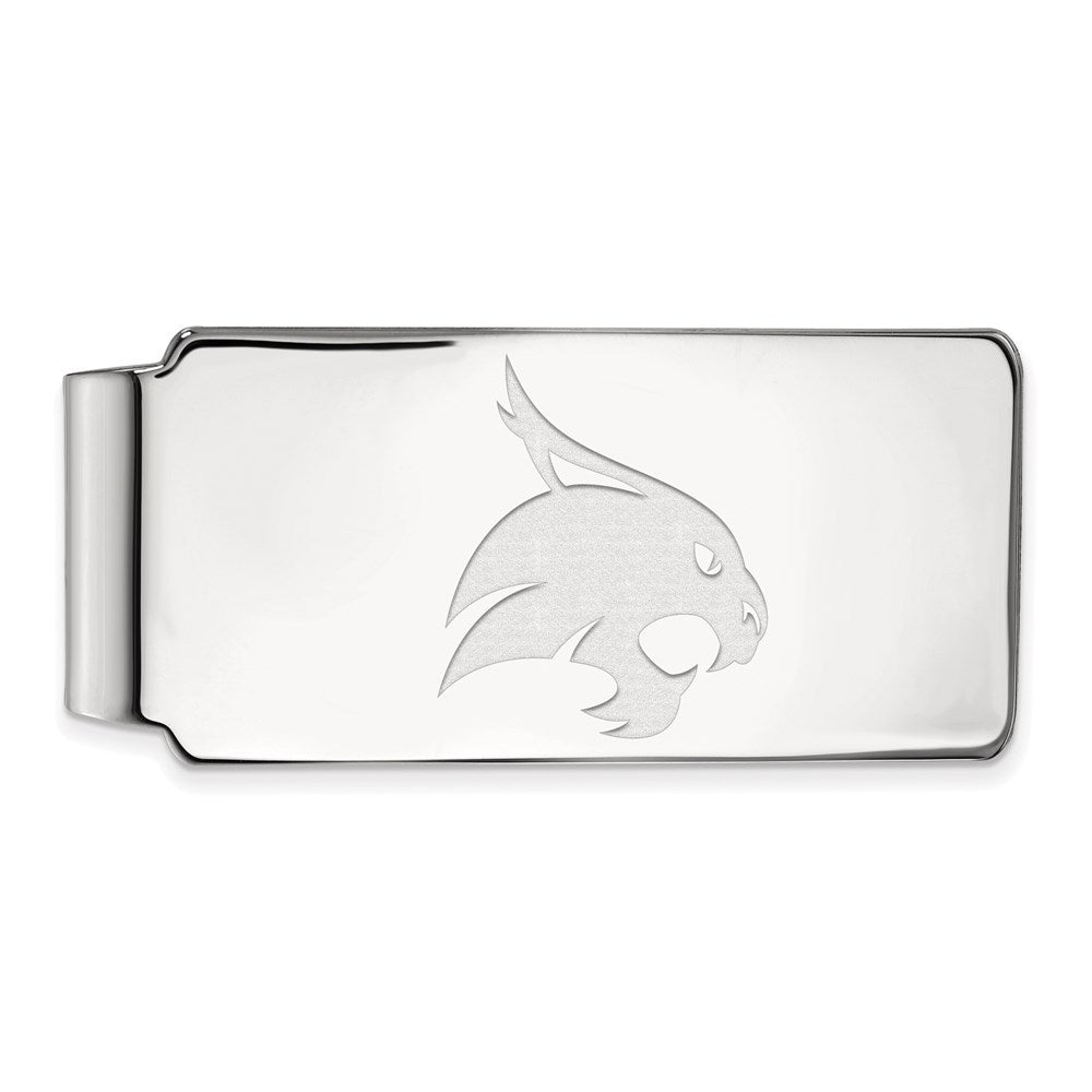 Sterlingsilber Rhodiniert Logoart Texas State University Geldklammer