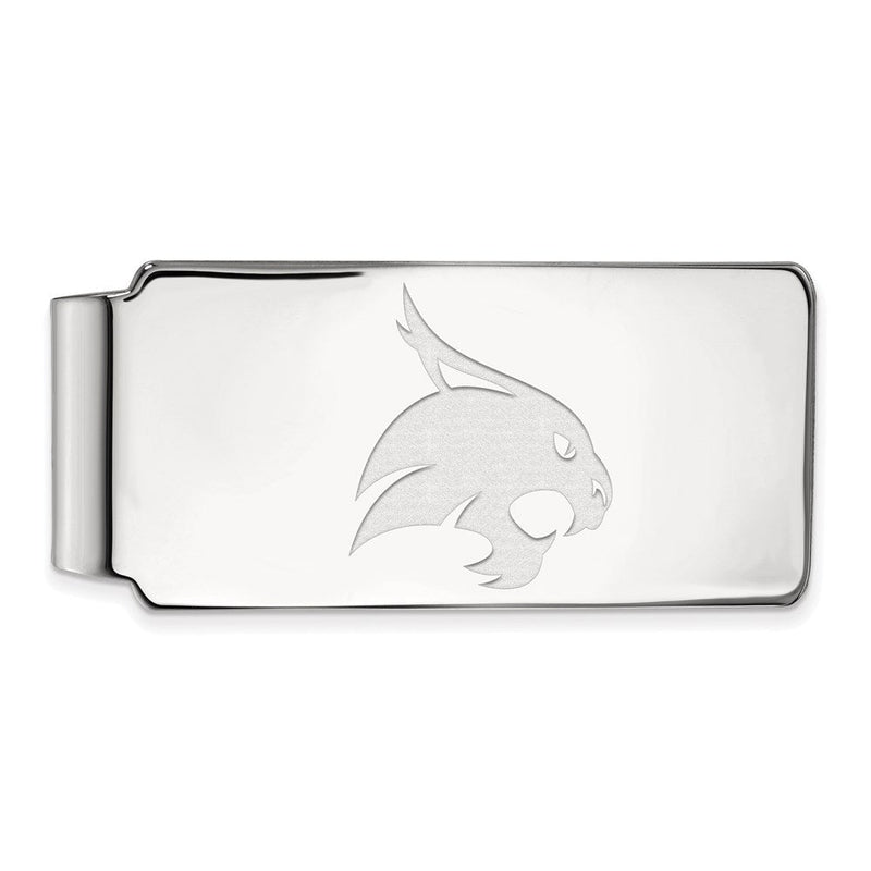 Sterlingsilber Rhodiniert Logoart Texas State University Geldklammer