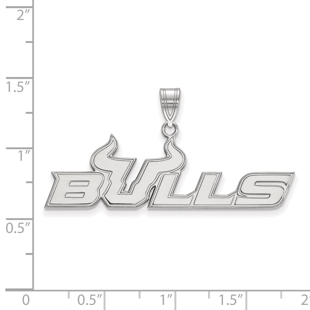 10K Weißgold Logoart University Of South Florida Bulls Groß Anhänger