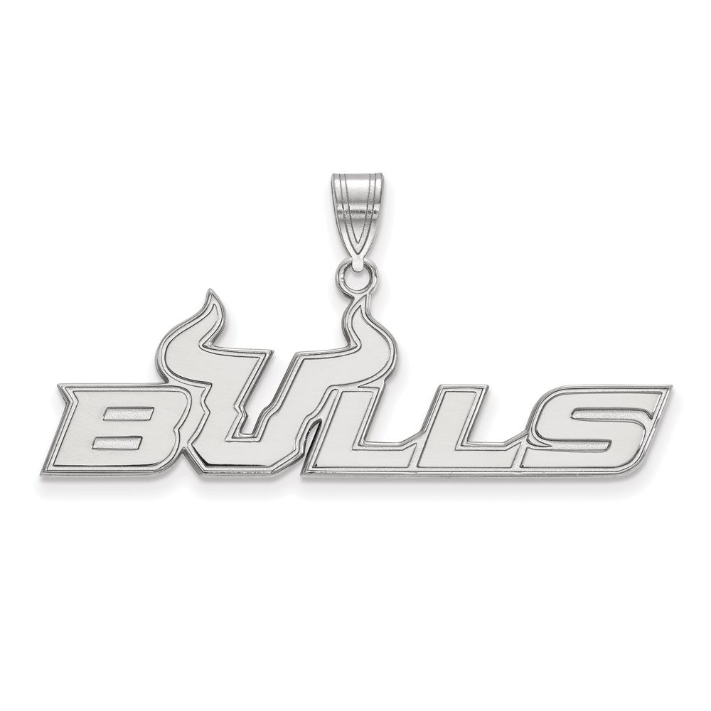 Sterlingsilber Rhodiniert Logoart University Of South Florida Bulls Groß Anhänger
