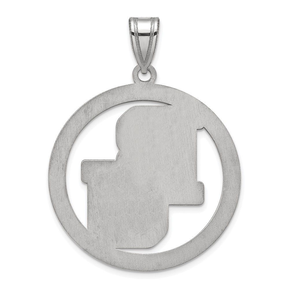 Sterlingsilber Rhodiniert Logoart Baylor University Bears Extra Groß Kreis Anhänger