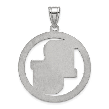 Sterlingsilber Rhodiniert Logoart Baylor University Bears Extra Groß Kreis Anhänger