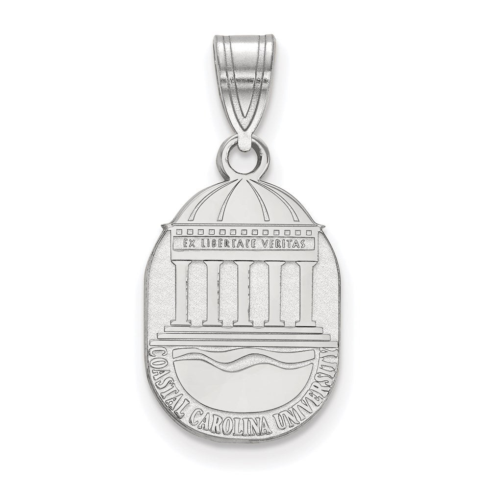 Sterlingsilber Rhodiniert Logoart Coastal Carolina University Mittel Wappen Anhänger