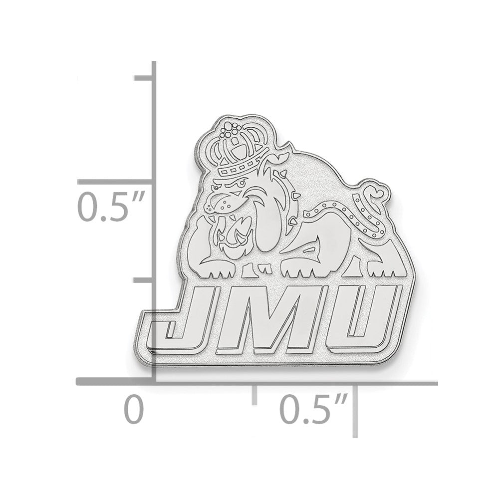 14K Weißgold Logoart James Madison University Anstecknadel
