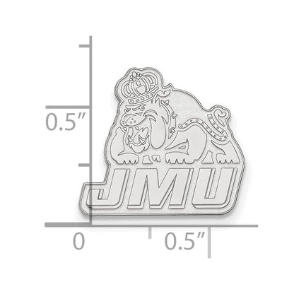 14K Weißgold Logoart James Madison University Anstecknadel