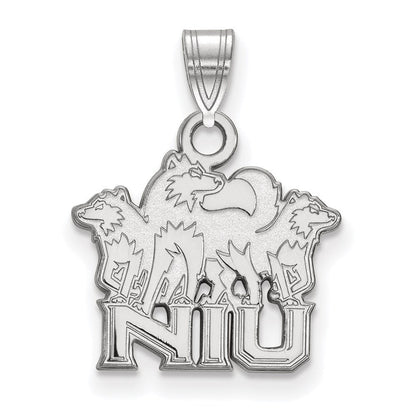10K Weißgold Logoart Northern Illinois University N I U mit Huskies Klein Anhänger