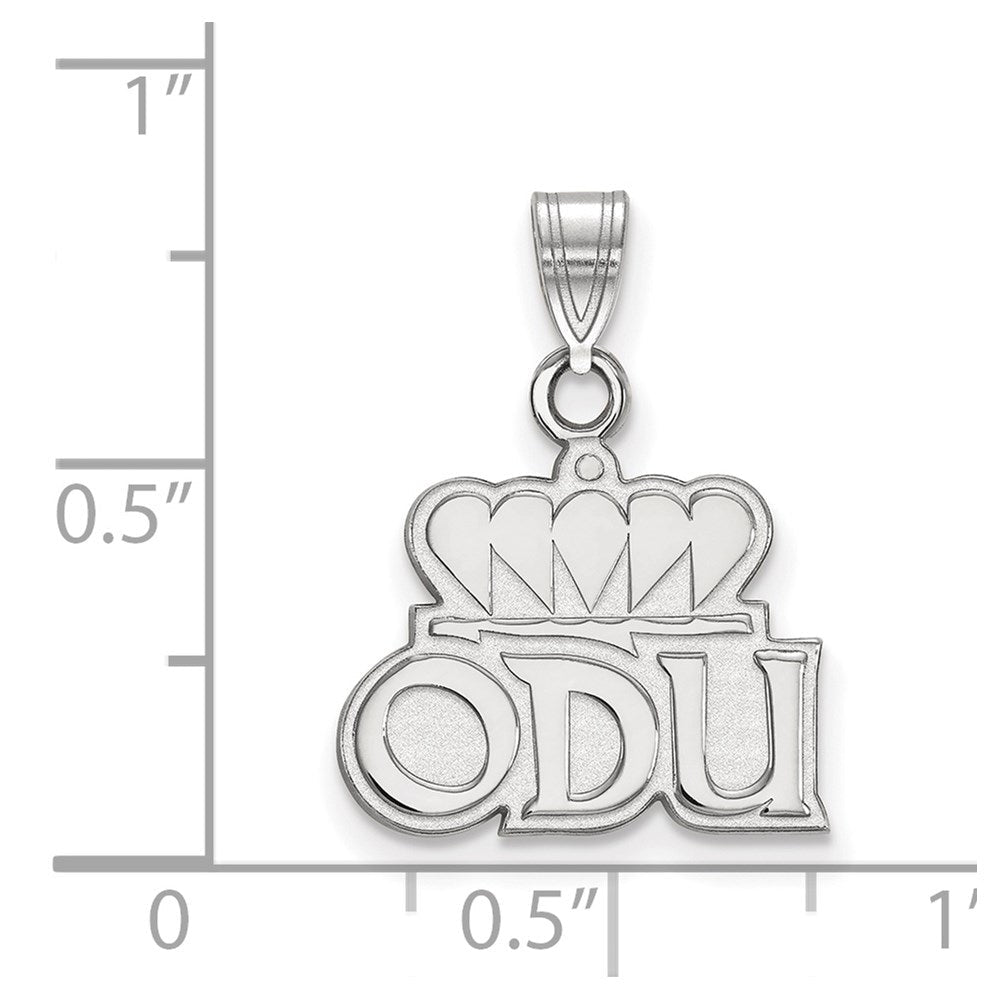 10K Weißgold Logoart Old Dominion University O D U Klein Anhänger