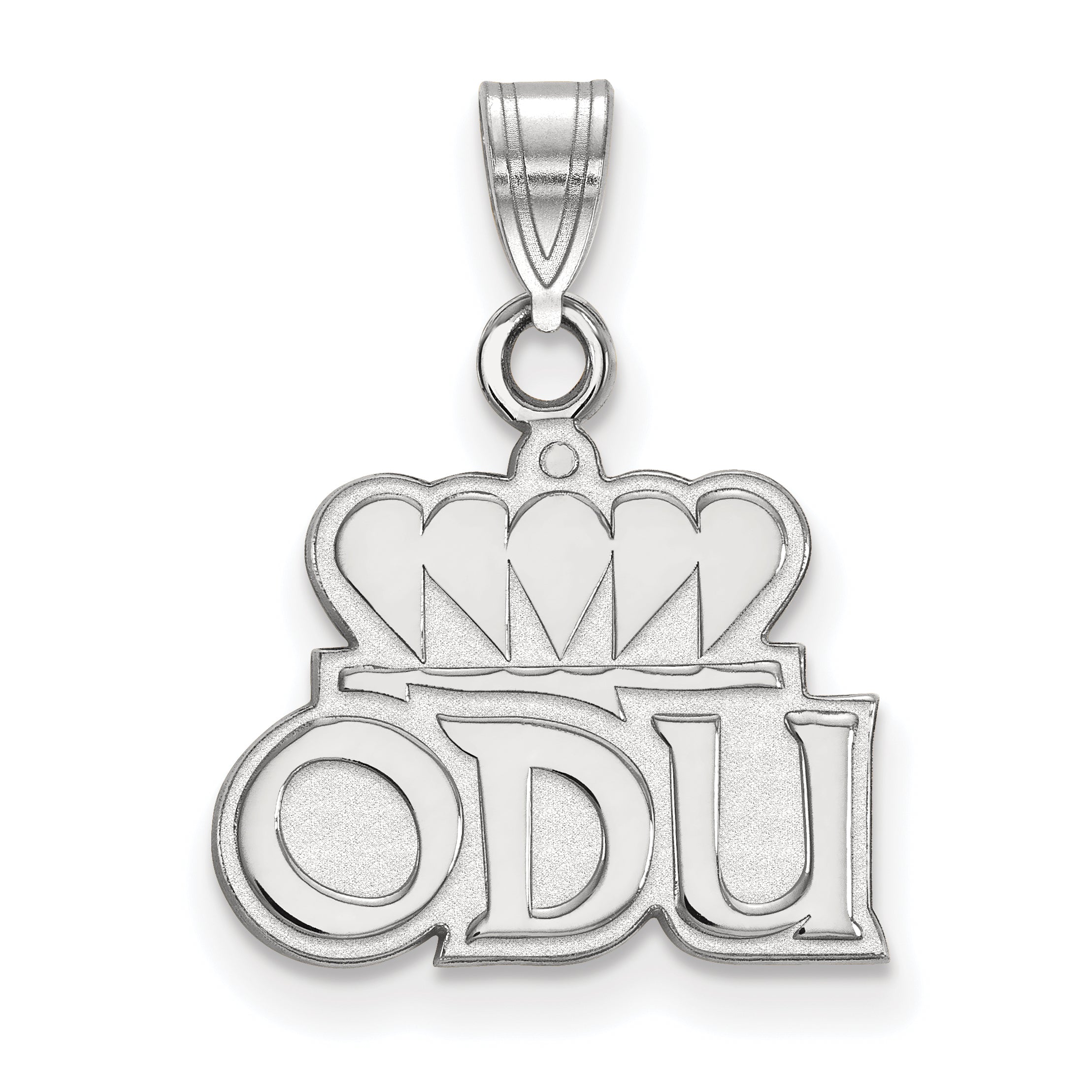 14K Weißgold Logoart Old Dominion University O D U Klein Anhänger