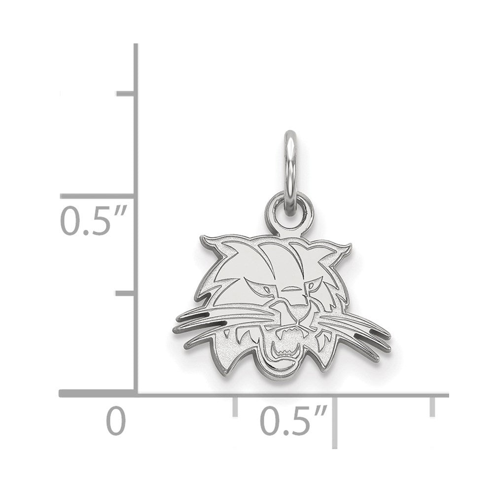 Sterlingsilber Rhodiniert Logoart Ohio University Bobcat Extra Klein Anhänger