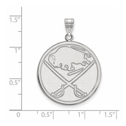 10K Weißgold Nhl Logoart Buffalo Sabres Extra Groß Anhänger