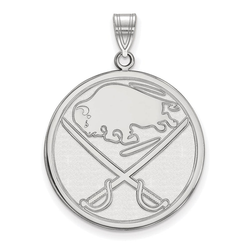 Sterlingsilber Rhodiniert Nhl Logoart Buffalo Sabres Extra Groß Anhänger